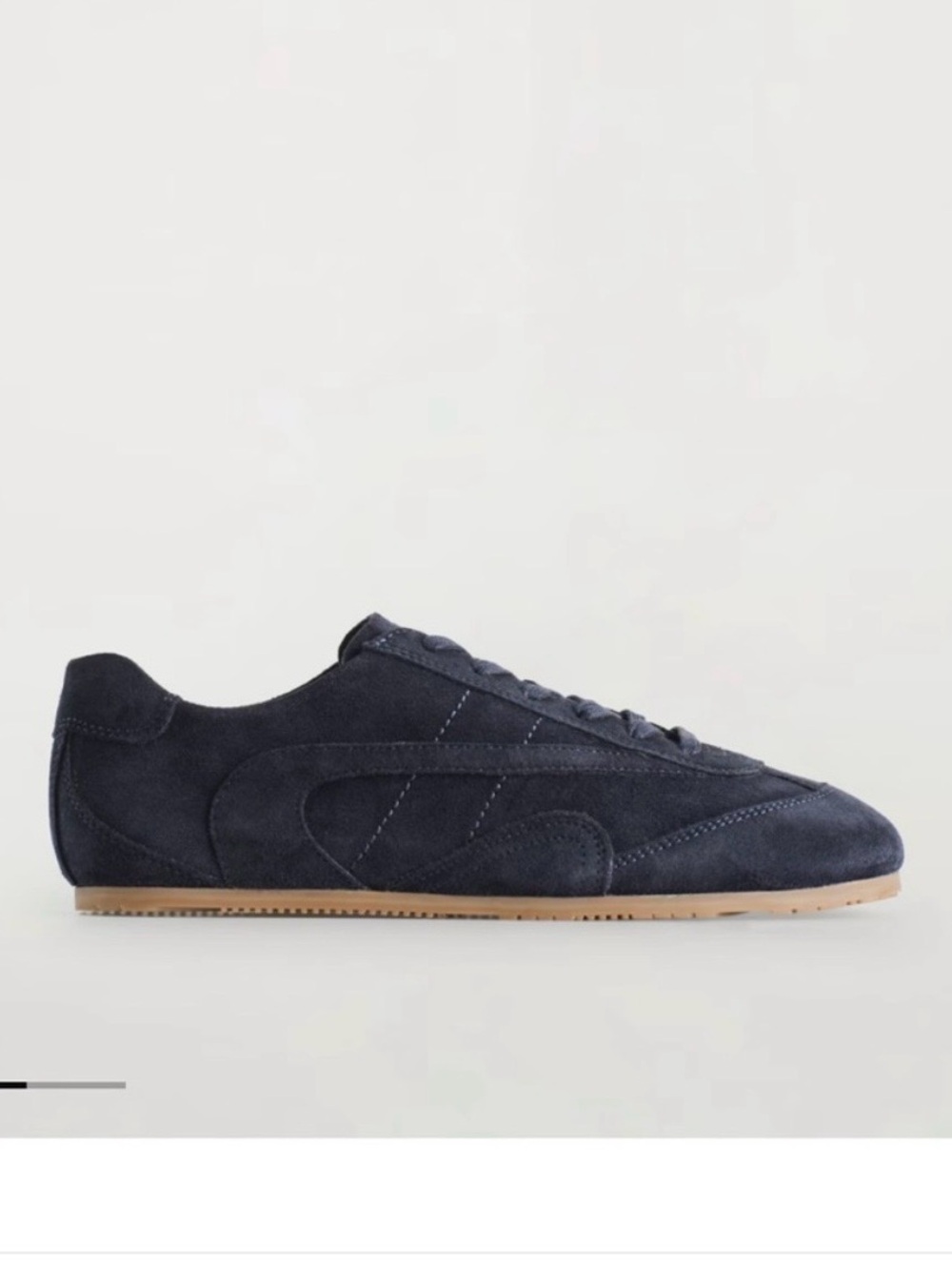 Women’s Navy Suede Low-Profile Sneaker